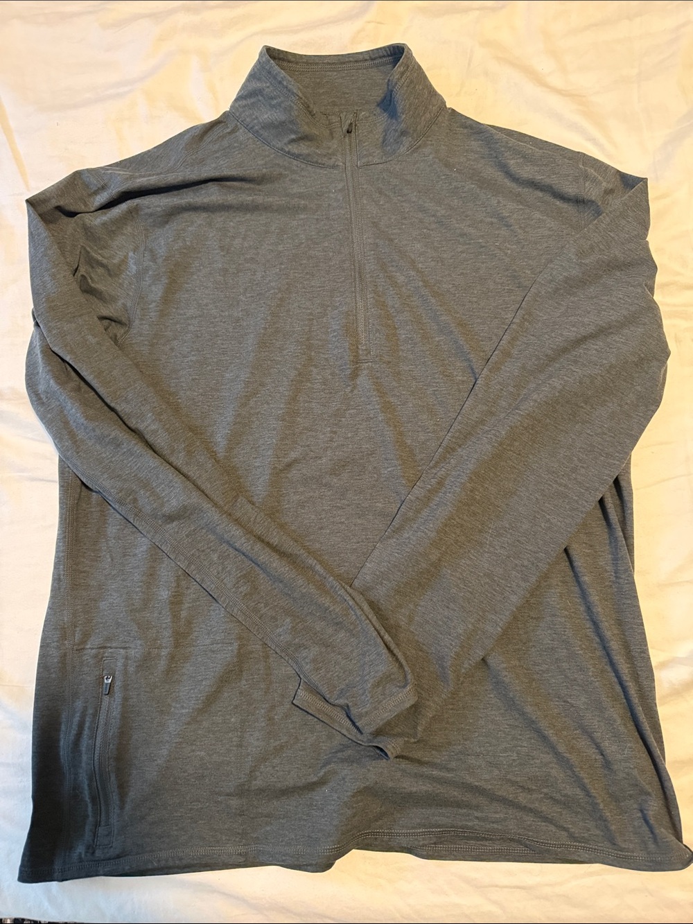 Men’s Vuori Ponto Performance Quarter Zip Gray L